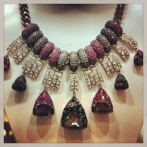 Swarovski Signed Statement Necklace